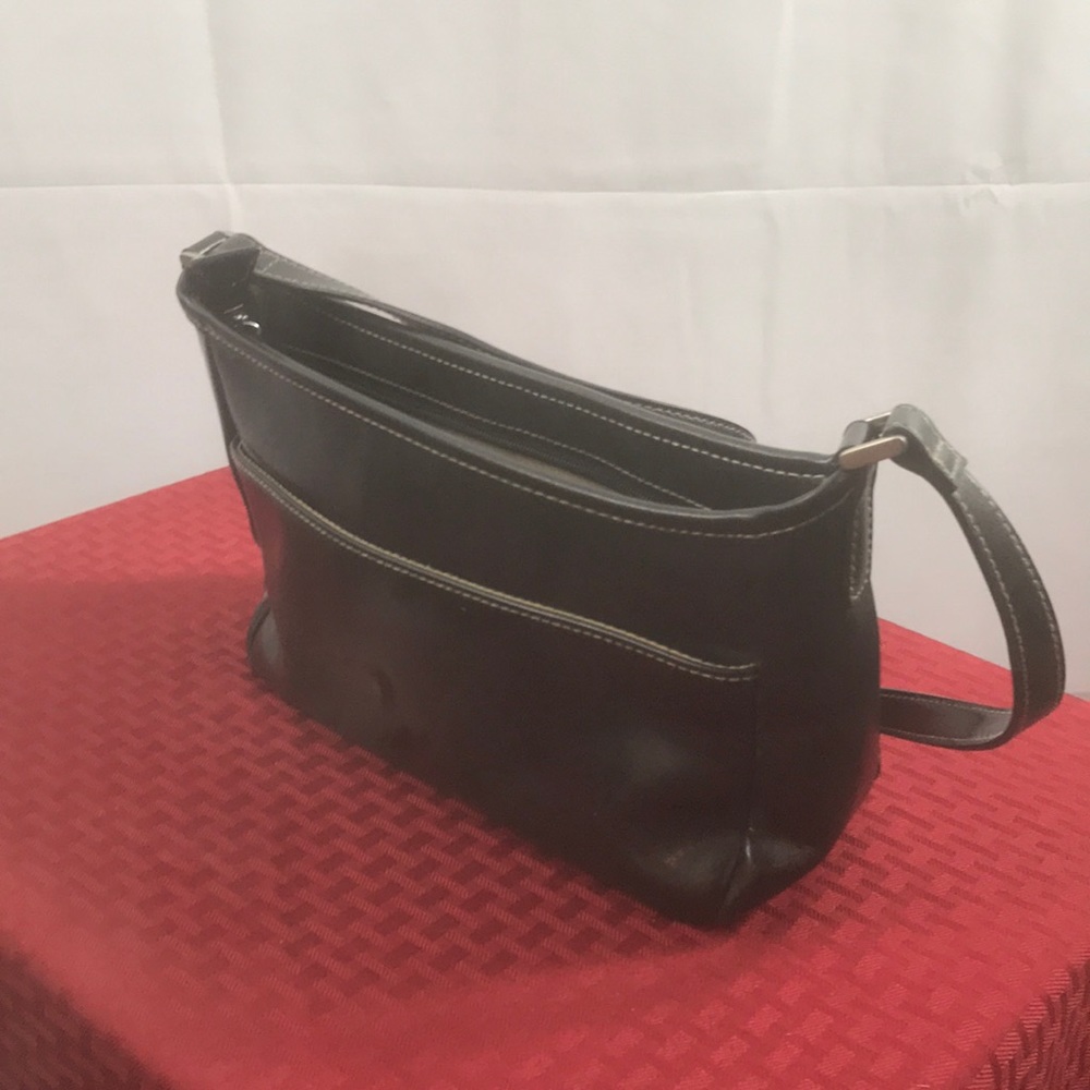 Crazy Horse Black Solid Shoulder Bag